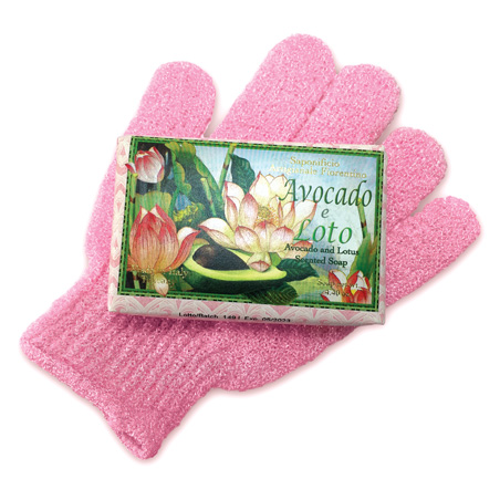 Italian Scented Soap with Exfoliating Bath Glove