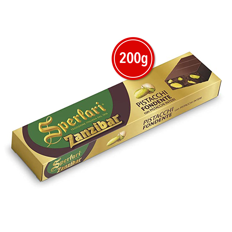Sperlari Zanzibar Dark Choc Pistachio Slab 200gm