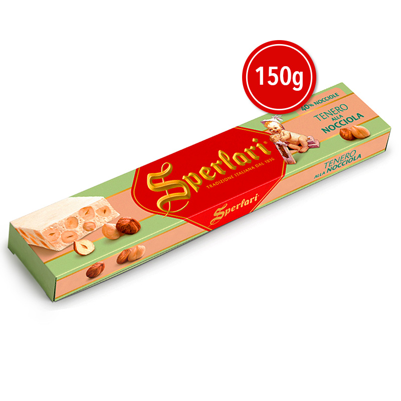 Sperlari Soft Nougat Slab With Hazelnuts 150 gm