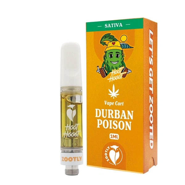 Zootly Vape Cartridges - Durban Poison Strain
