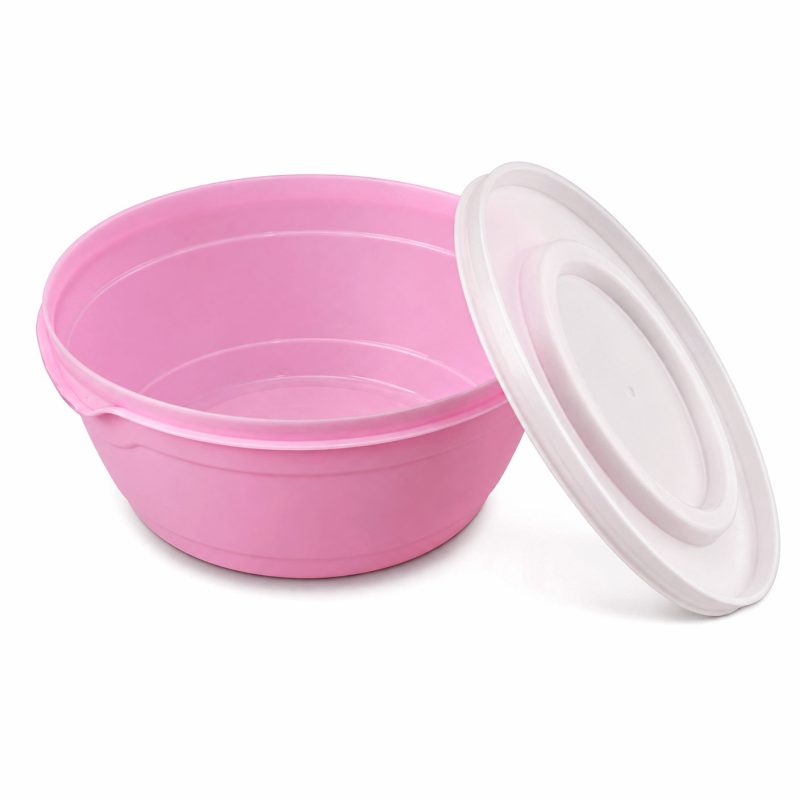 Small Pink Round Container and Lid 0ff