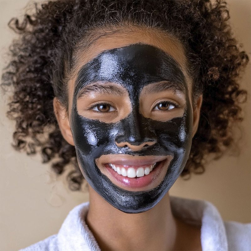 Charcoal deep absorbing facial mask Application 2